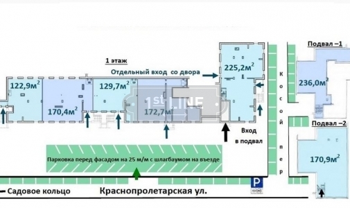 Аренда коммерческой недвижимости по адресу ЦАО, м. Новослободская, ул. Краснопролетарская, дом 7, объявление №ЭК1012-a