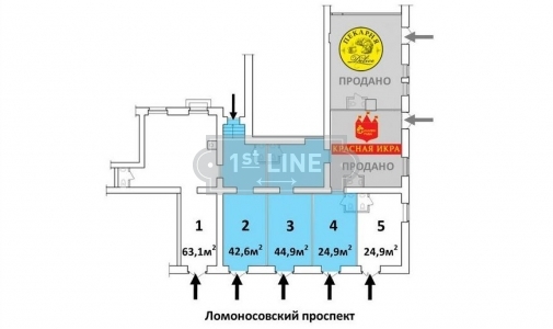 Аренда коммерческой недвижимости по адресу ЮЗАО, м. Университет, Ломоносовский проспект, дом 23, объявление №ЭК1259-a