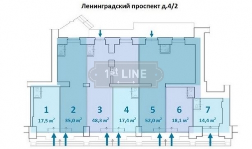 Аренда коммерческой недвижимости по адресу САО,  м. Белорусская,  ул. Ленинградский проспект, дом 4/2, объявление №ЭК850-a