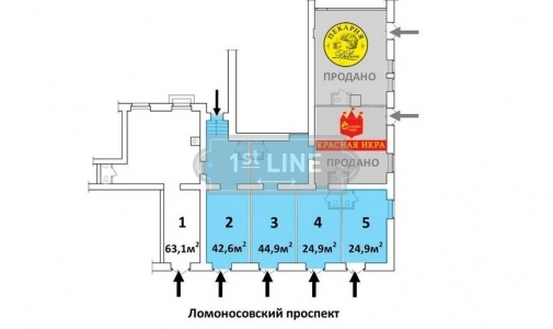 Продажа и аренда коммерческой недвижимости по адресу ЮЗАО, м. Университет, Ломоносовский проспект, дом 23, объявление №ЭК1261