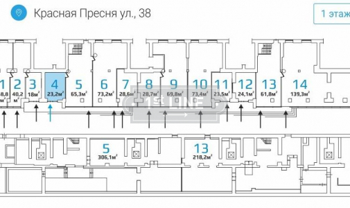 Продажа и аренда коммерческой недвижимости по адресу ЦАО, м. Улица 1905, ул. Красная Пресня, дом 38, объявление №ЭК1511