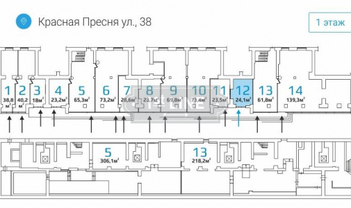 Аренда коммерческой недвижимости по адресу ЦАО, м. Улица 1905, ул. Красная Пресня, дом 38, объявление №ЭК1519-a