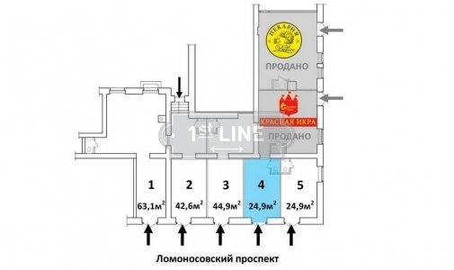 Продажа и аренда коммерческой недвижимости по адресу ЮЗАО, м. Университет, Ломоносовский проспект, дом 23, объявление №ЭК1255