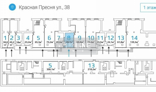 Аренда коммерческой недвижимости по адресу ЦАО, м. Улица 1905, ул. Красная Пресня, дом 38, объявление №ЭК1515-a