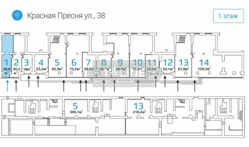 Продажа и аренда коммерческой недвижимости по адресу ЦАО, м. Улица 1905, ул. Красная Пресня, дом 38, объявление №ЭК1508