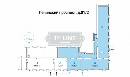 Продажа и аренда коммерческой недвижимости по адресу ЮЗАО, м. Университет, Ленинский проспект, дом 81/2, объявление №ЭК1439