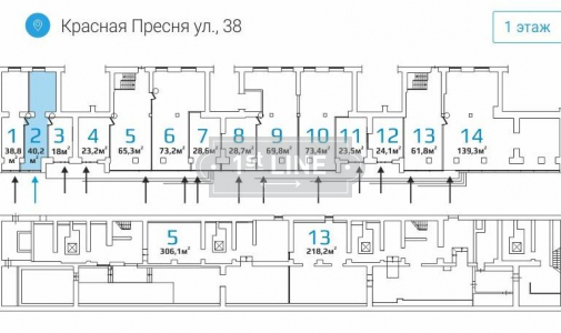 Продажа и аренда коммерческой недвижимости по адресу ЦАО, м. Улица 1905, ул. Красная Пресня, дом 38, объявление №ЭК1509