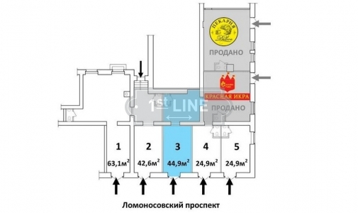 Продажа и аренда коммерческой недвижимости по адресу ЮЗАО, м. Университет, Ломоносовский проспект, дом 23, объявление №ЭК1254