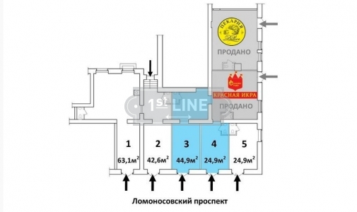 Продажа и аренда коммерческой недвижимости по адресу ЮЗАО, м. Университет, Ломоносовский проспект, дом 23, объявление №ЭК1258