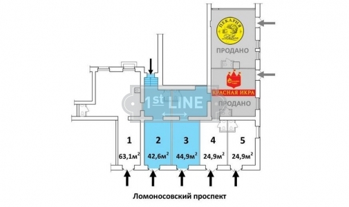 Продажа и аренда коммерческой недвижимости по адресу ЮЗАО, м. Университет, Ломоносовский проспект, дом 23, объявление №ЭК1257