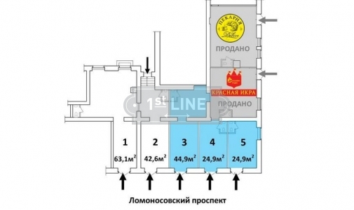 Продажа и аренда коммерческой недвижимости по адресу ЮЗАО, м. Университет, Ломоносовский проспект, дом 23, объявление №ЭК1260