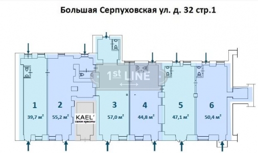 Продажа и аренда коммерческой недвижимости по адресу ЦАО,  м. Серпуховская,  ул. Большая Серпуховская, дом 32с1, объявление №ЭК899