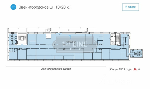 Аренда коммерческой недвижимости по адресу г. Москва, ЦАО, р-н Пресненский, Звенигородское ш., 18/20к1, объявление №ЭК3145-a