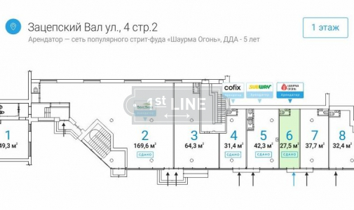 Продажа коммерческой недвижимости по адресу ЦАО, м. Павелецкая, ул. Зацепский Вал, дом 4 строение 2, объявление №ЭК1802